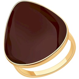 Кольцо из золочёного серебра с эмалью 93010835
