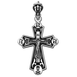 Крест из чернёного серебра 95120022